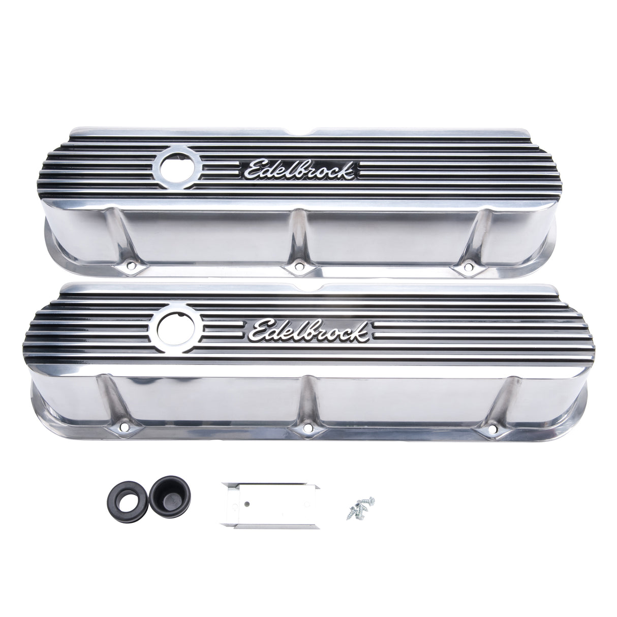 EDELBROCK VALVE COVERS FORD 289-351W ELITE II POLISHED