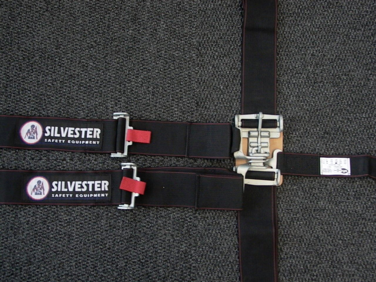 HARNESS SET LEVER LATCH 5PT BLACK SFI