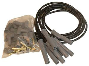 MSD IGNITION LEAD SET STRAIGHT/MULTI ANGLE BOOT 8.5MM SPIRAL CORE BLACK