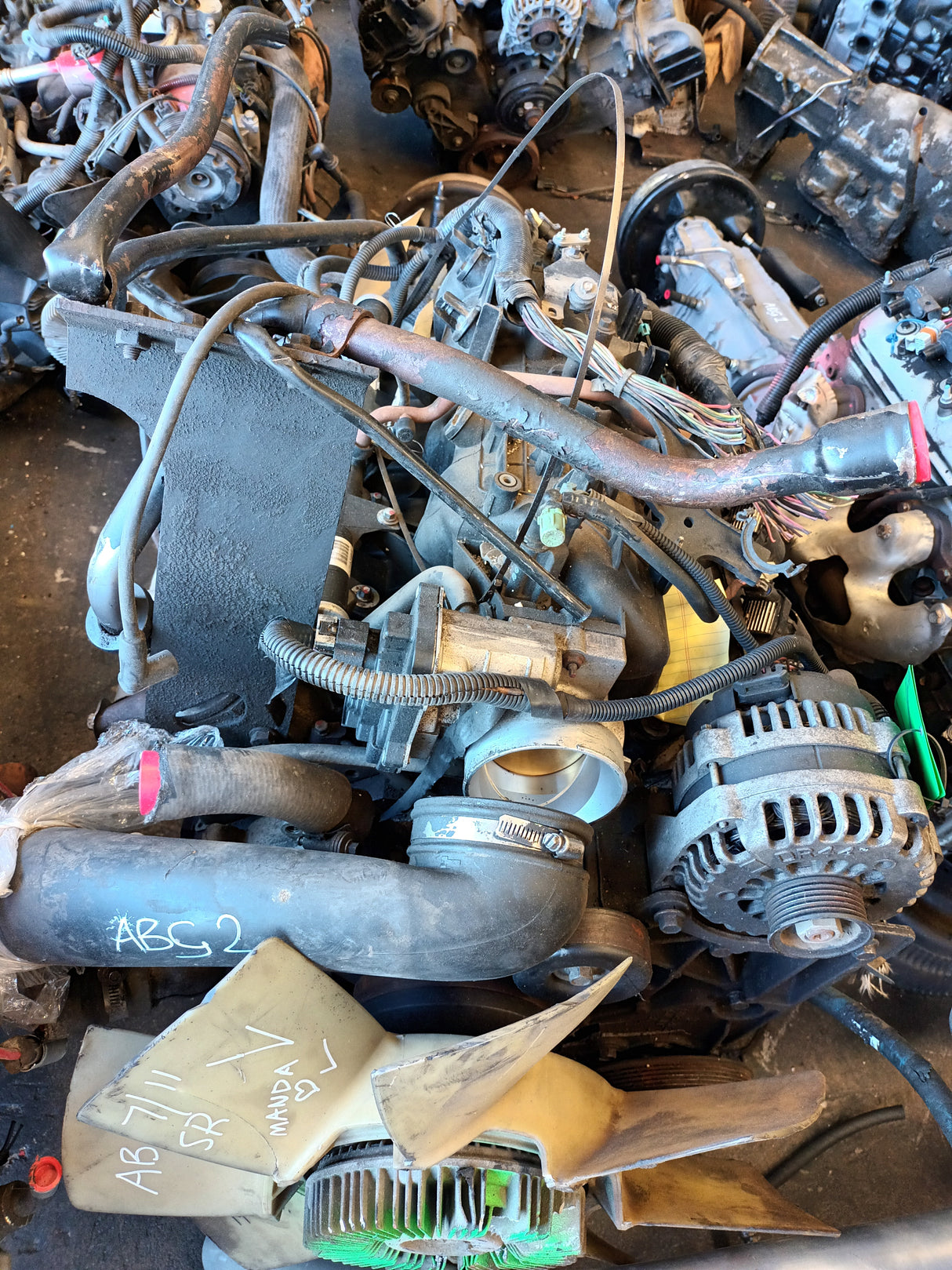 GM LS2 6.0LTR CAST BLOCK #12551364 WITH ALLOY #317 HEAD USED CONDITION GOOD FOR REBUILDING
