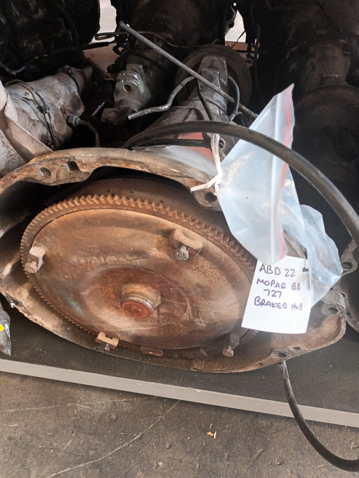 MOPAR TRANSMISSION TORQUEFLITE 727 BB BRAKED HUB IN REBUILDABLE CONDITION