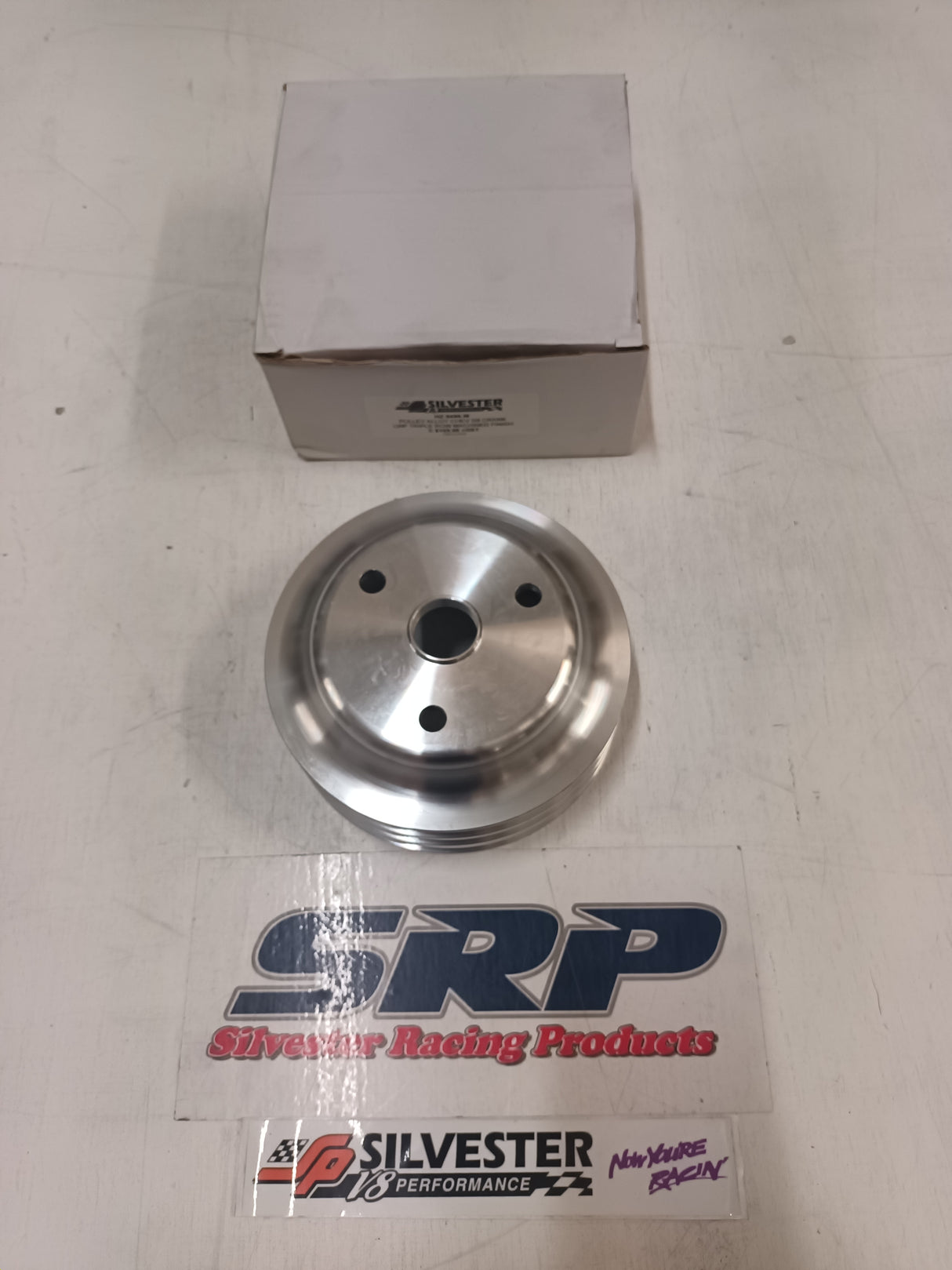 PULLEY CHEV SB CRANK LWP TRIPLE ROW MACHINED FINISH