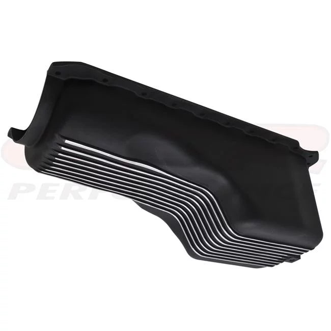 OIL PAN CHEV BB ALLOY FINNED BLACK