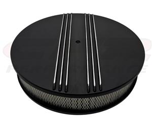 AIR CLEANER 14" X 3" PARTIAL FINNED BLACK