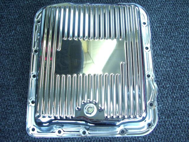 TRANSMISSION PAN GM 700-R4 CHROME WITH DRAIN PLUG