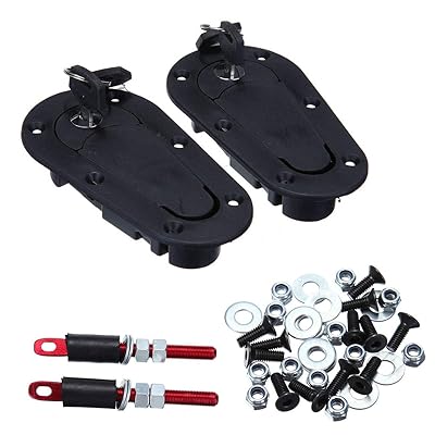 HOOD PIN KIT AERO BLACK / FLUSH MOUNT 2PCS KIT