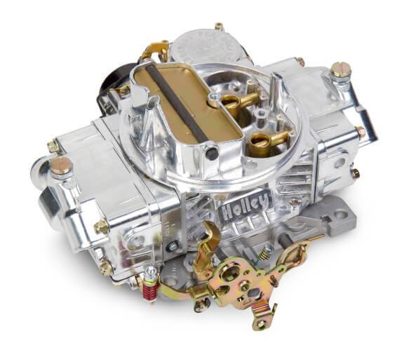 HOLLEY CARBURETOR 600CFM VAC SEC POLISHED ALLOY ELEC CHOKE DUAL FEED CENTRE PIVOT FLOAT 80458SA