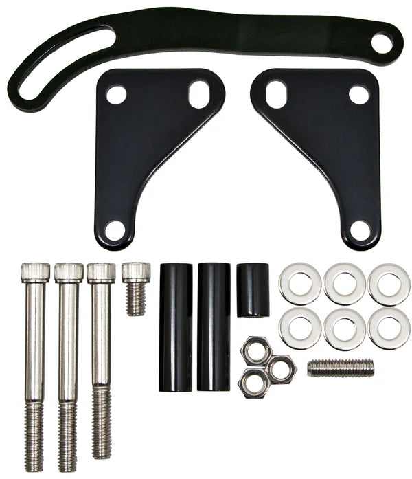 POWER STEER PUMP BRACKET KIT CHEV SWP & LWP BLACK