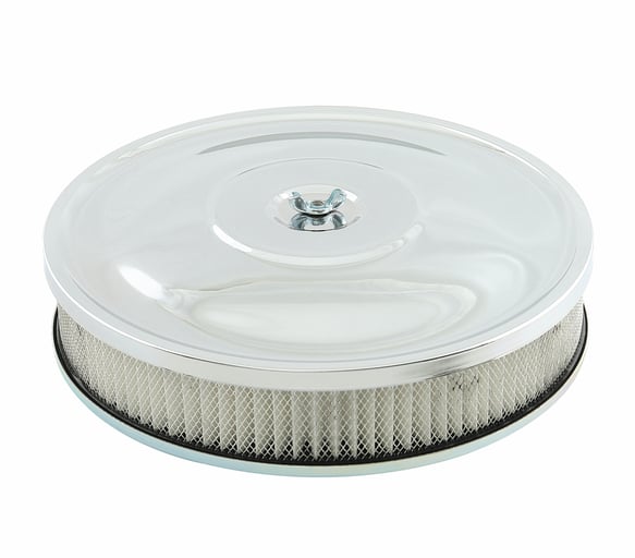 MR GASKET AIR CLEANER 10" X 2" CHROME SUIT 5 1/8" NECK