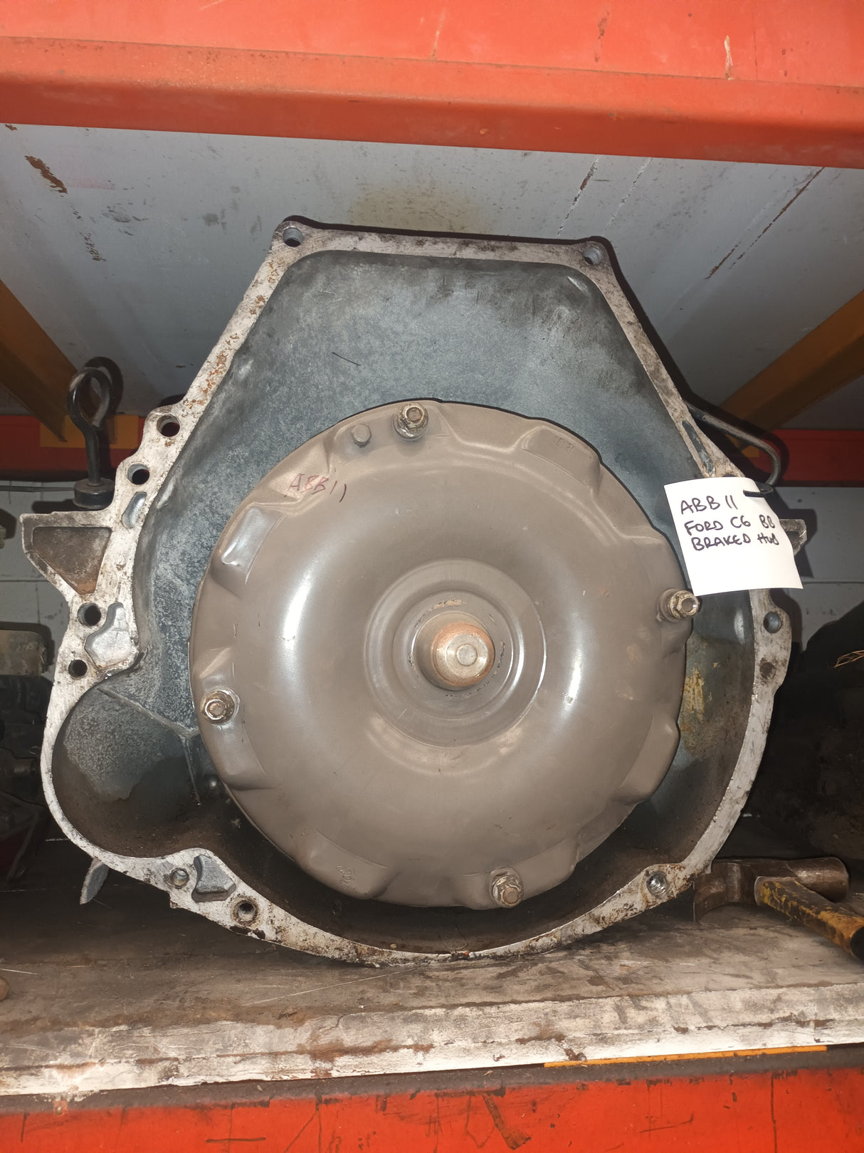 FORD TRANSMISSION C6 EX 460 BB 1985-87 WITH DRUM HAND BRAKE ON TAIL USED IN REBUILDABLE CONDITION