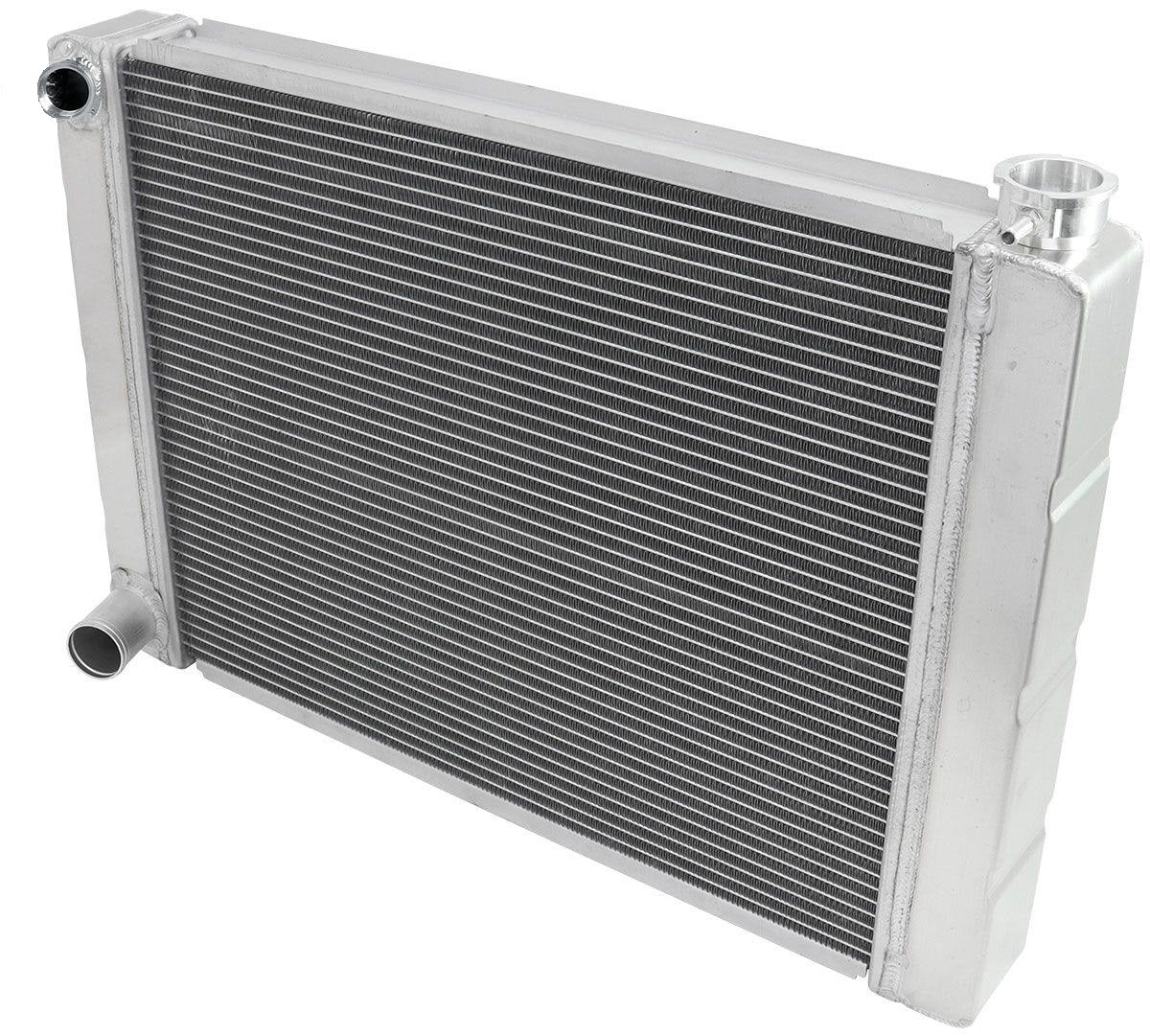 SRP RADIATOR ALLOY RACE. 19'' X 31'' FORD TYPE. DOUBLE PASS WITH AN FITTINGS.