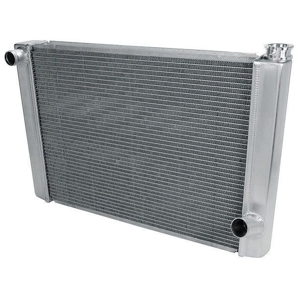 SRP RADIATOR ALLOY RACE, 19' X 28' CHEV. L/H TOP INLET. R/H LOWER.