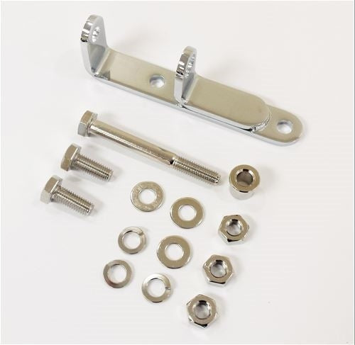 ALTERNATOR HEADER BRACKET "F" CHEV SB CHROME