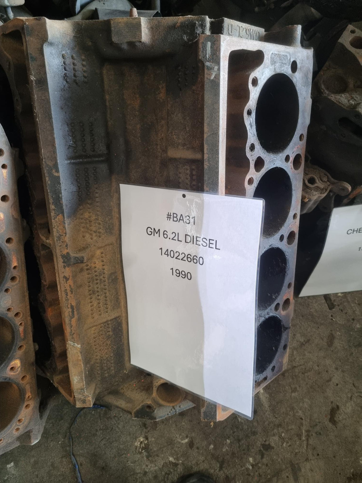 GM 6.2 DIESEL BLOCK CASTING 14022660 1990 USED