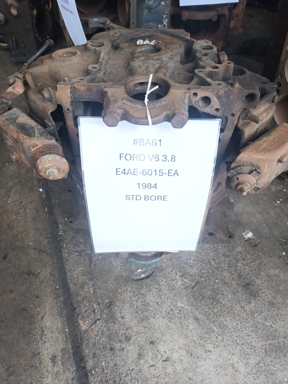 FORD V6 3.8 BLOCK CASTING E4AE-6015-EA STD BORE USED