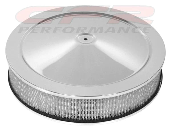 AIR CLEANER 14" CHROME STEEL RECESSED BASE
