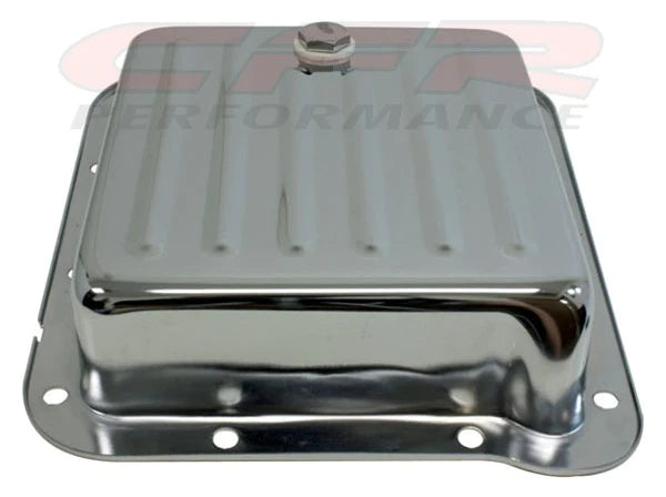 TRANSMISSION PAN FORD C4 WITH DRAIN PLUG CHROME