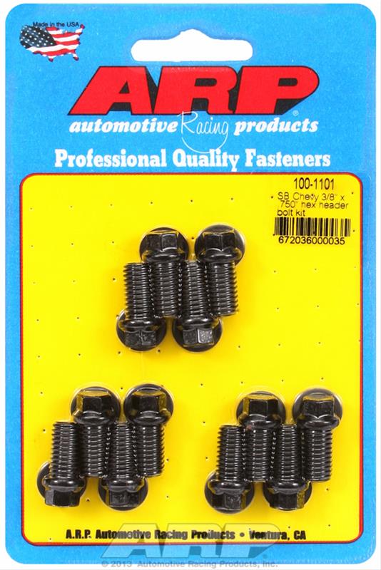 ARP HEADER BOLT KIT CHEV SB BLACK 100-1101