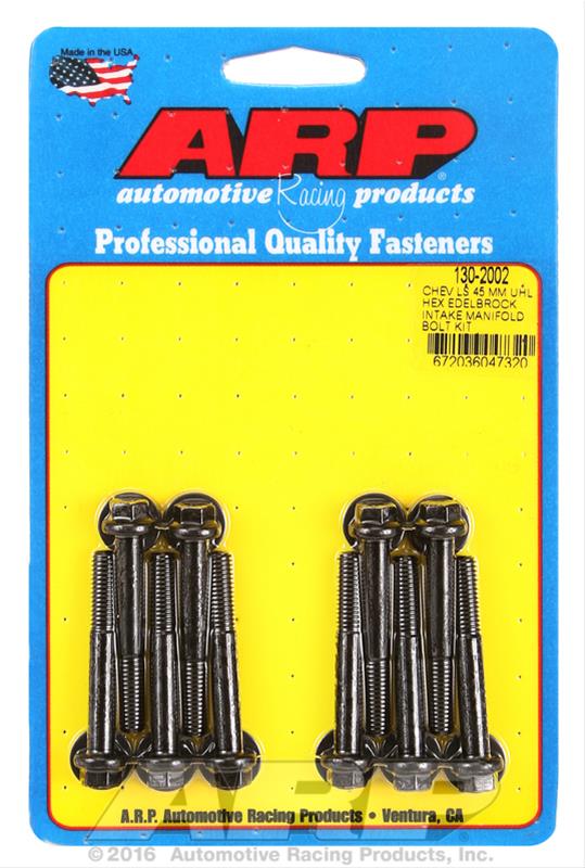 ARP INTAKE MANIFOLD BOLT KIT GM LS EDELBROCK BLACK 130-2002