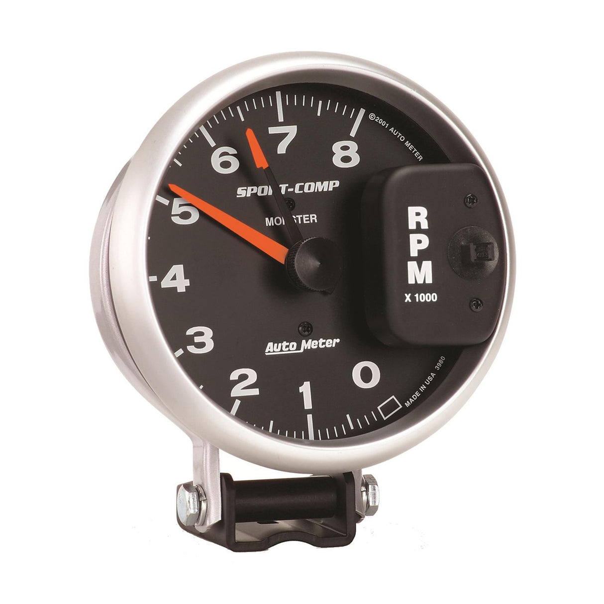 SPORT COMP 5" TACHO 8000 RPM PEDESTAL MOUNT 3980