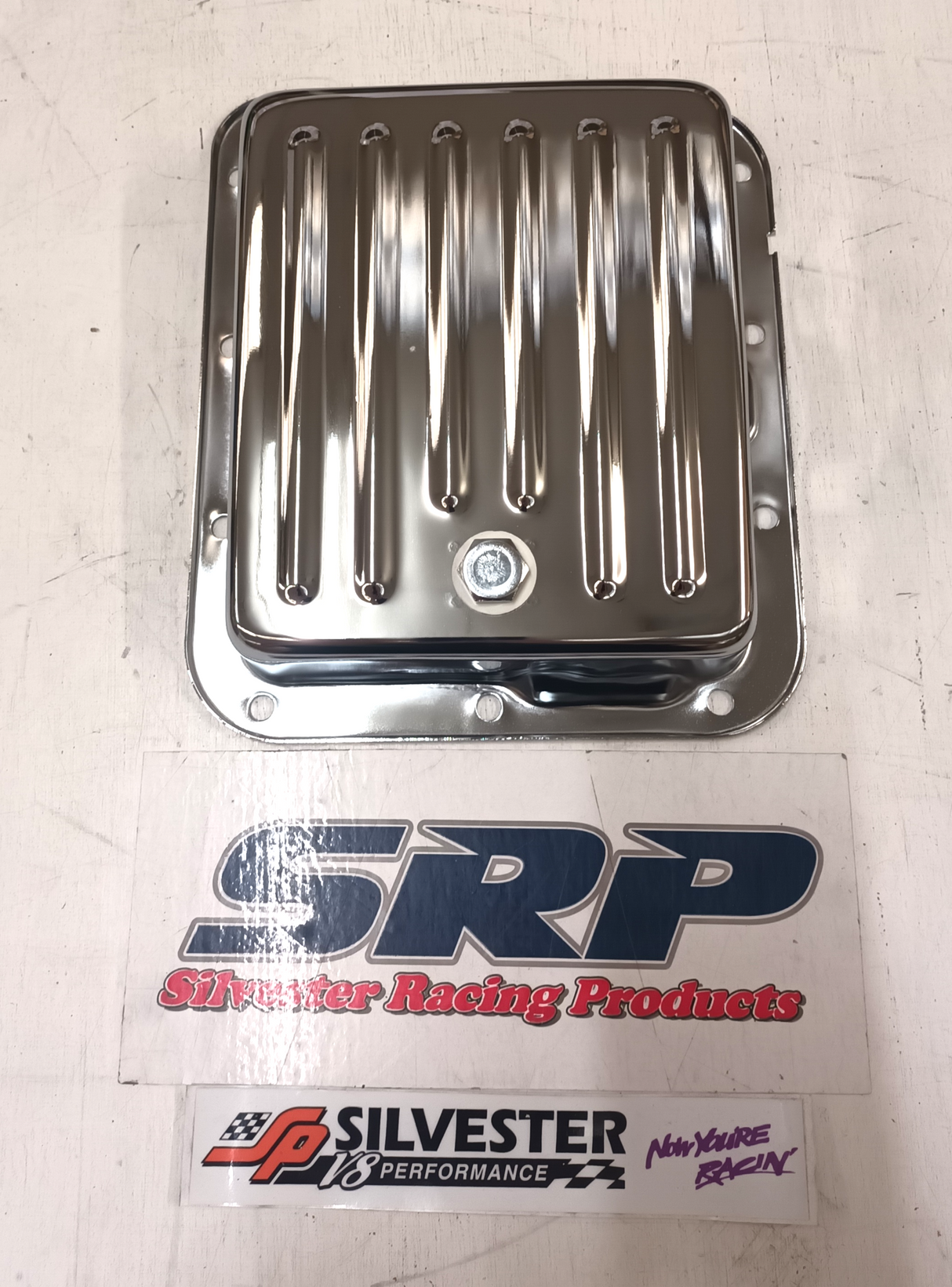 TRANS PAN CHROME FORD C4 PAN FILL STYLE