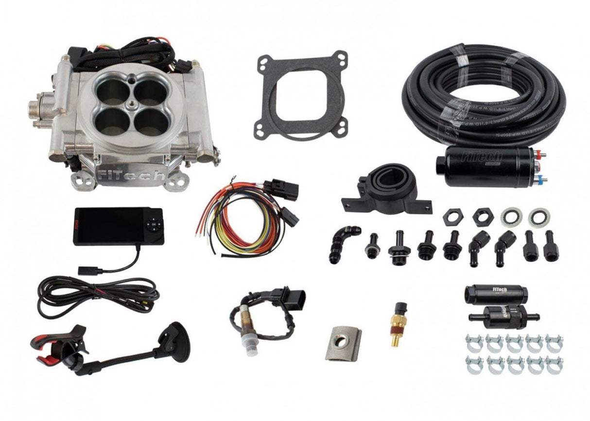 FITECH MASTER KIT GO EFI 4 600HP WITH INLINE PUMP BRIGHT ALUMINIUM