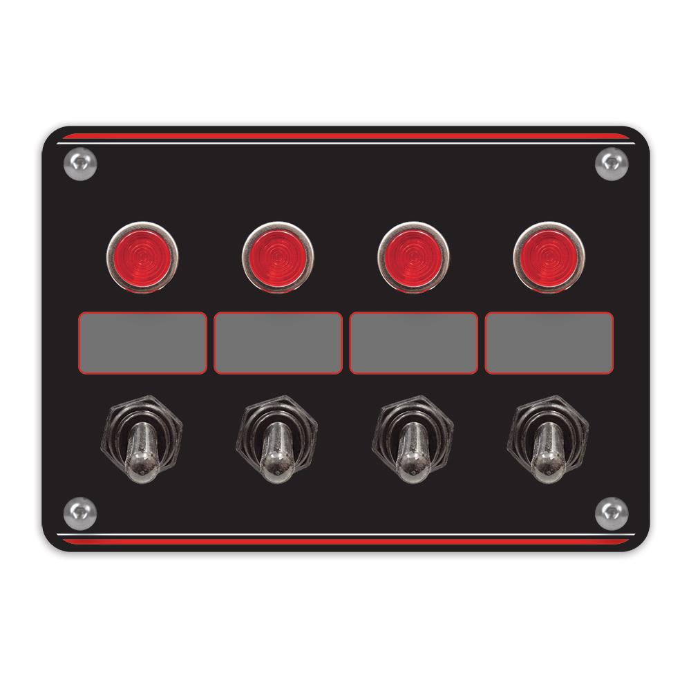 SWITCH PANEL WITH 4 ACC SWITCHES & LIGHTS