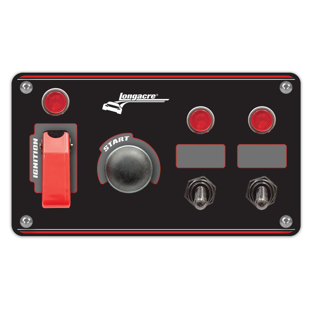 SWITCH PANEL BLACK IGN SWITCH W/ FLIP AND PILOT LIGHT.