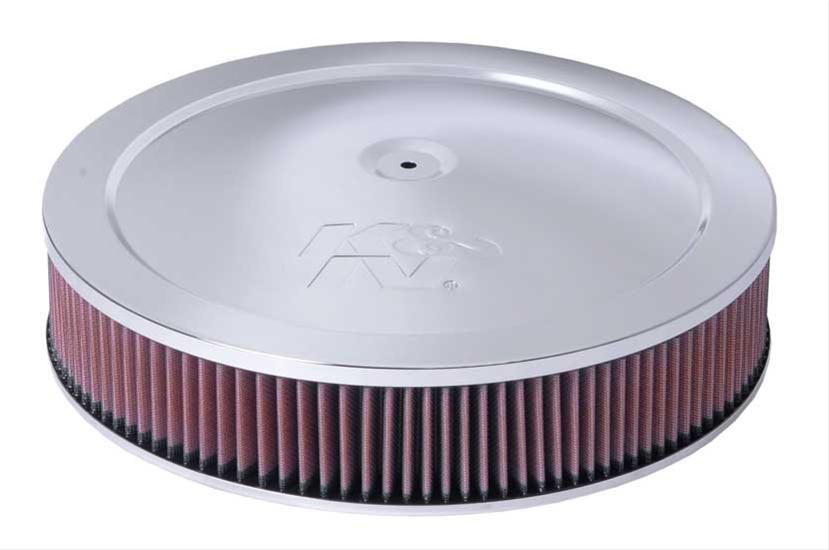 K&N AIR CLEANER ASSY 14" x 3" 5-1/8" FLAT BASE