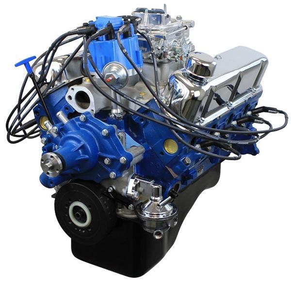 ENGINE FORD BLUEPRINT 302 300HP & Torque:  Crate Engine Dressed Longblock with Carburetor Iron Heads Roller Cam