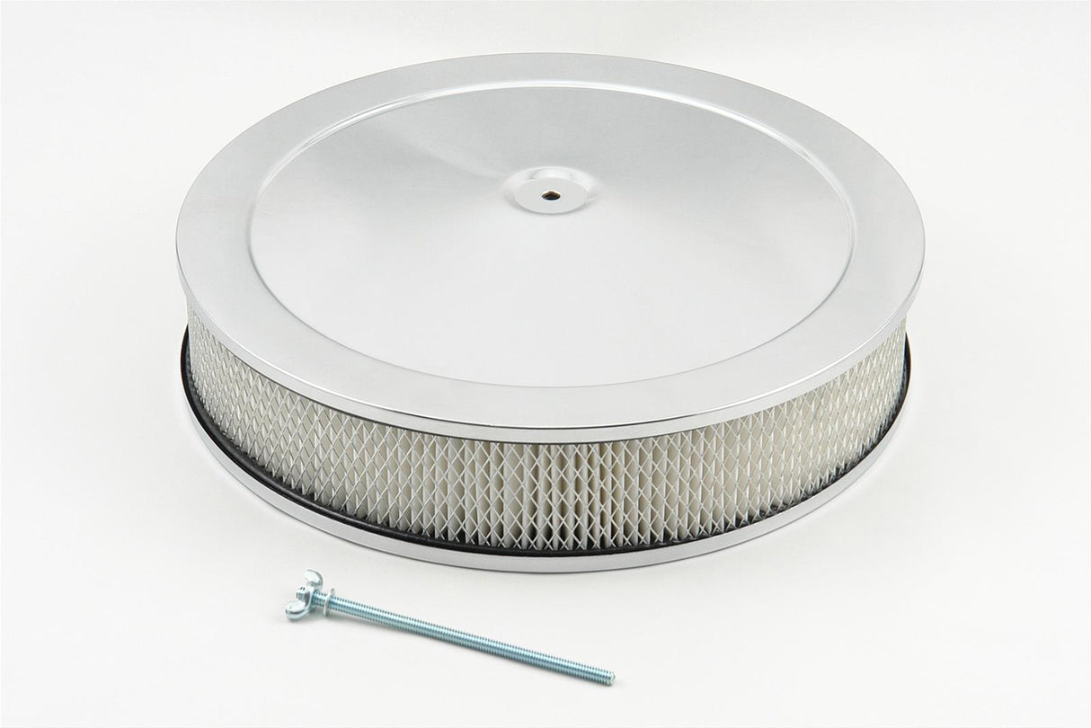 AIR CLEANER 14" X 3"' CHROME TOP PAPER ELEMENT DROP BASE INCLUDES HARDWARE MRG 9790