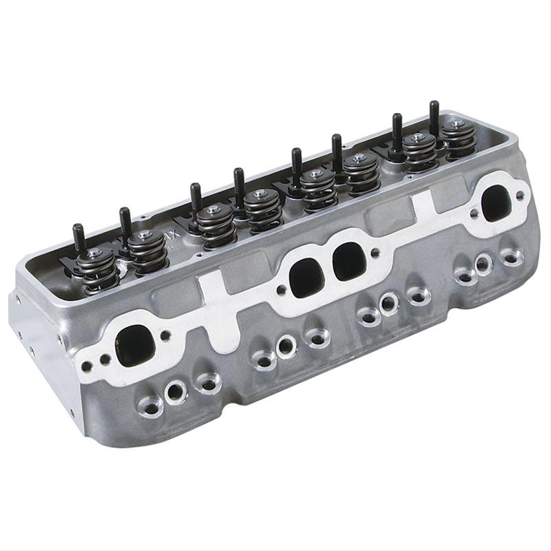 CYLINDER HEADS. CHEV S/BLOCK. 23 DEGREE.
180CC INTAKE/70CC EXH RUNNERS - STRAIGHT PLUG - 2.02-1.60 STAINLESS VALVES - SPRING INTALL 1.85@100LBS - MAX LIFT .575@300LBS - ONE PAIR. RECOMMEND AUT3924 PLUG