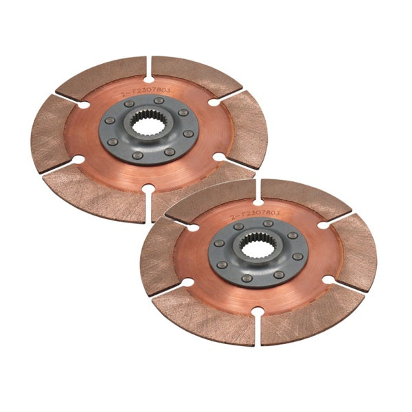 DISC PACK METALLIC 7.25" 8 RIVET TWIN PLATE 1" X 23 SPLINE