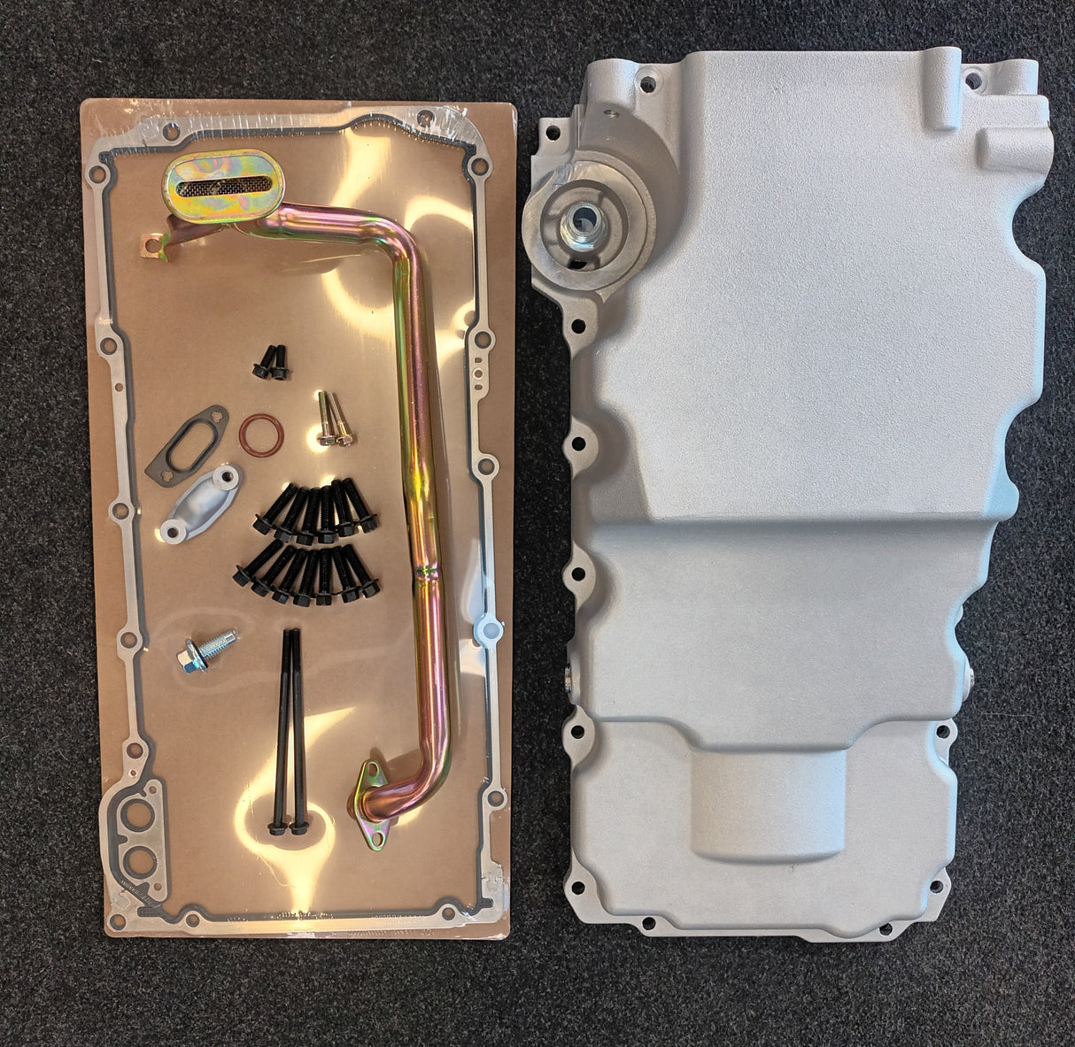 OIL PAN KIT GM LS SERIES LOW PROFILE CAST FINISH