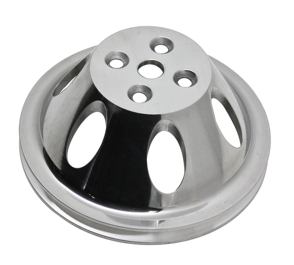 PULLEY WATER PUMP CHEV BB SWP SINGLE ROW POLISHED