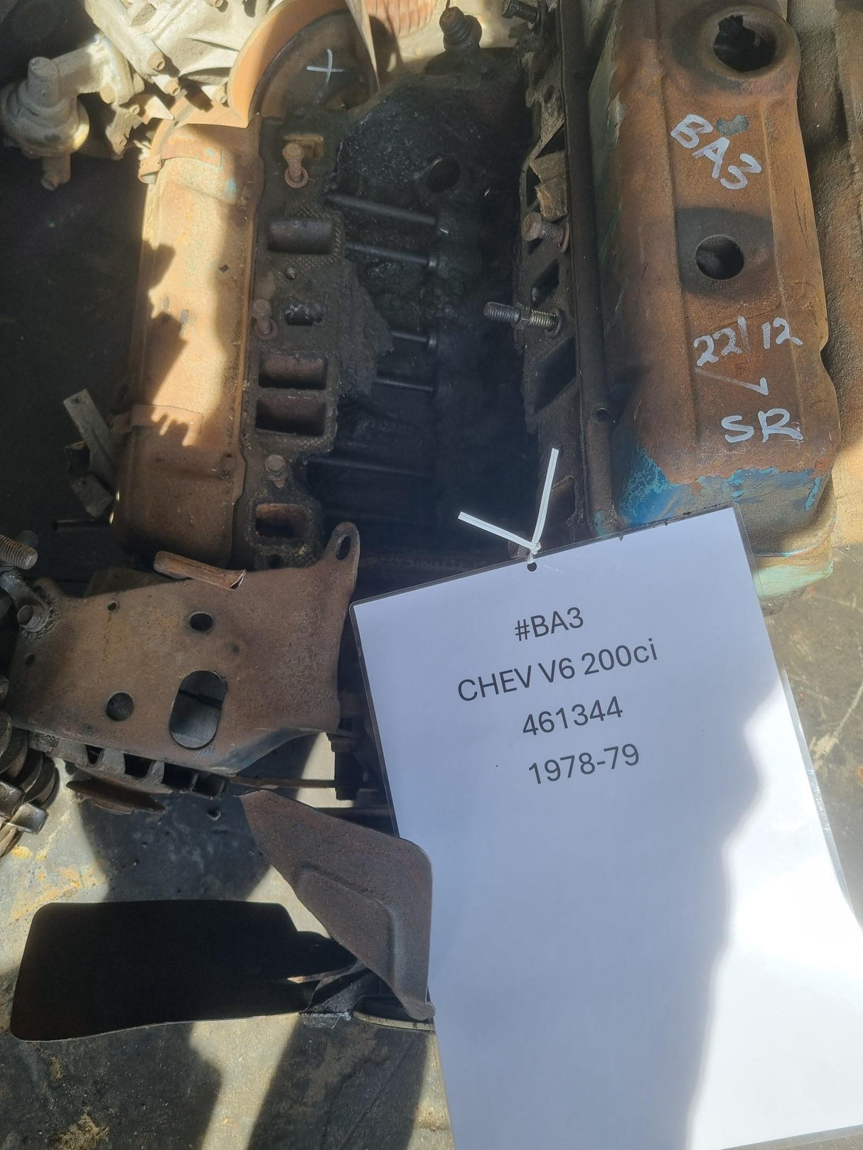 CHEV V6 200CI USED IN REBUILDABLE CONDITION BLOCK CASTING 461344