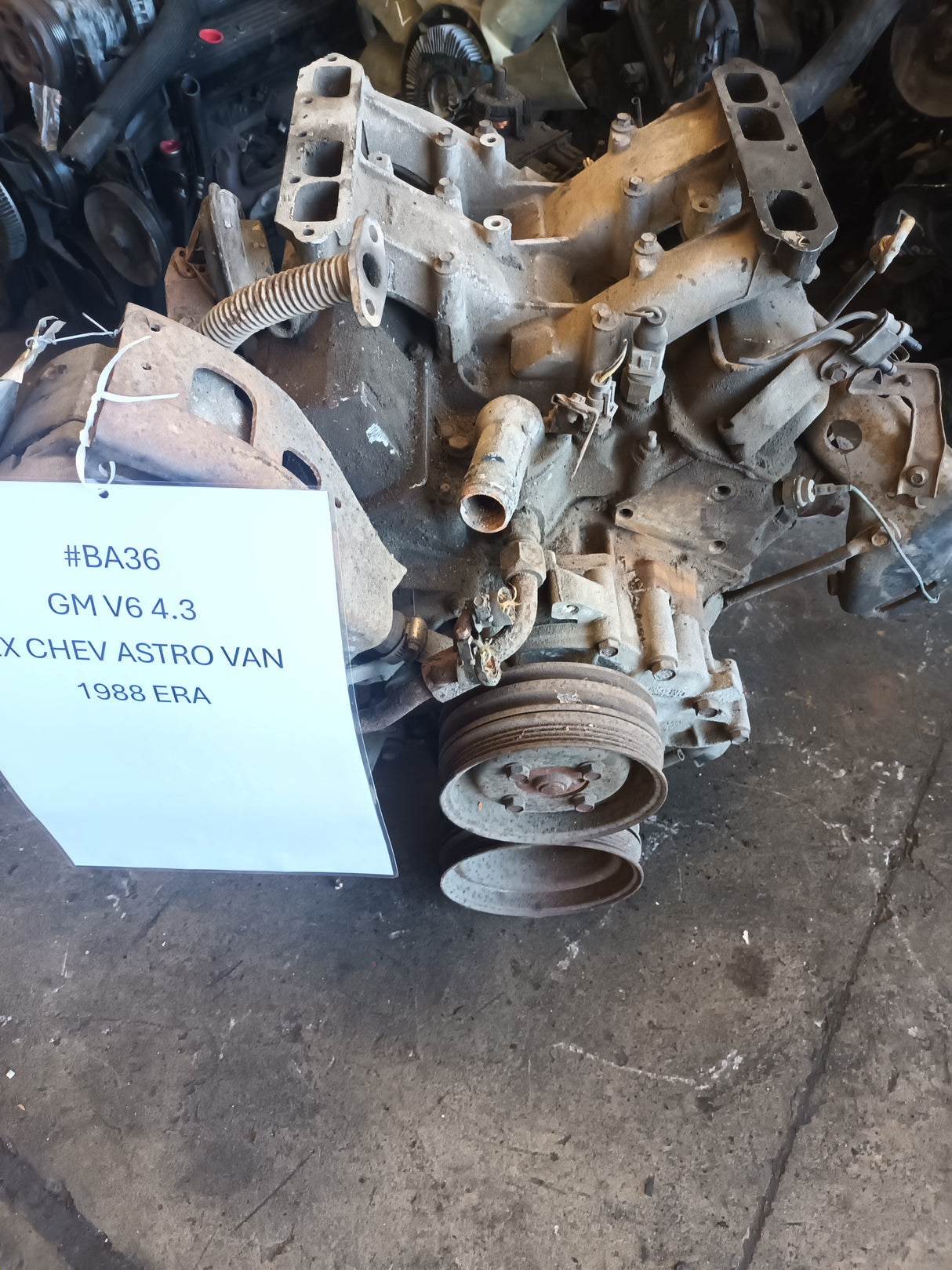 GM V6 4.3 EX 1988 CHEV ASTRO USED IN REBUILDABLE CONDITION