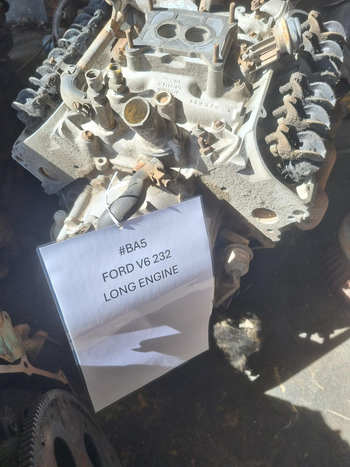 FORD V6 232CI USED IN REBUILDABLE CONDITION, DOES NOT FULLY TURN
