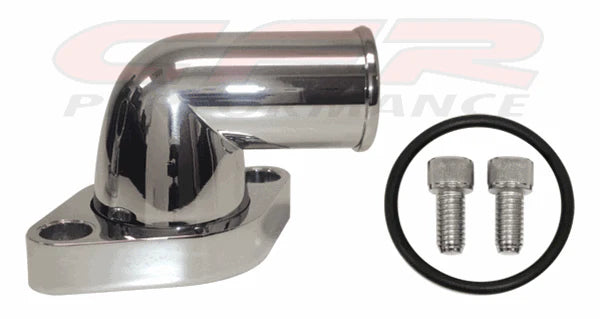 WATER NECK CHEV SB & BB 90DEG SWIVEL POLISHED ALLOY