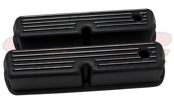 VALVE COVERS FORD SB ALLOY BLACK