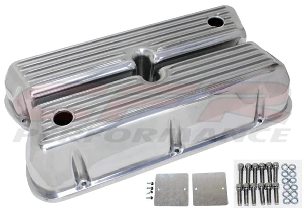 VALVE COVERS FORD SB ALLOY FINNED