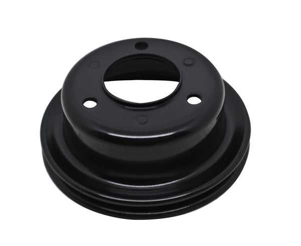 PULLEY FORD STEEL SINGLE CRANK  1964-66 BLACK