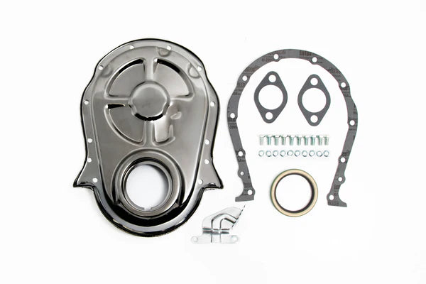 TIMING COVER SET CHEV BB CHROME