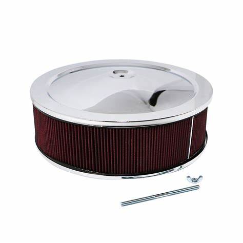 AIR CLEANER KIT 12" CHROME FLAT BASE