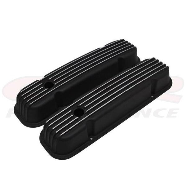 VALVE COVERS PONTIAC ALLOY FINNED BLACK EDITION