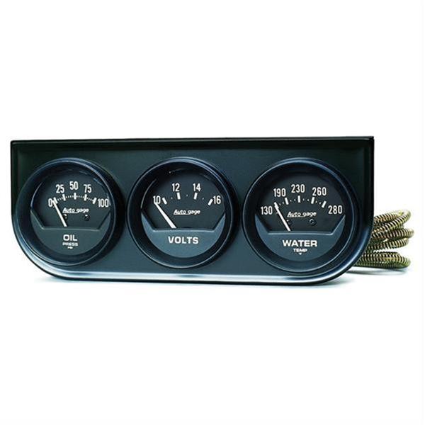 GAUGE CONSOLE BLACK FACE SHORT SWEEP OP, WT, VOLTS 2348