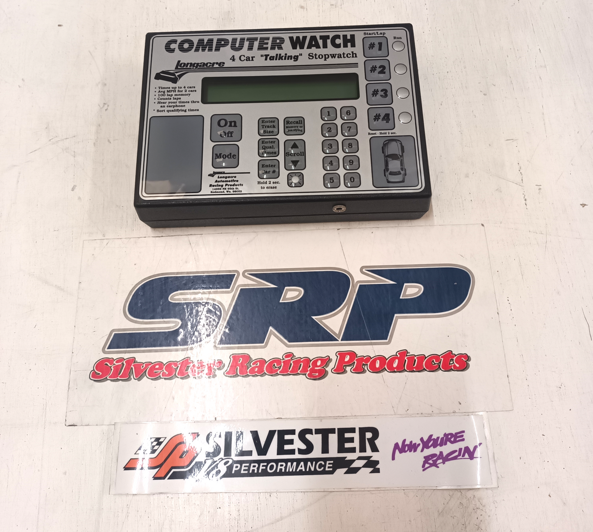 COMPUTER WATCH, 4 CAR TALKING STOP WATCH