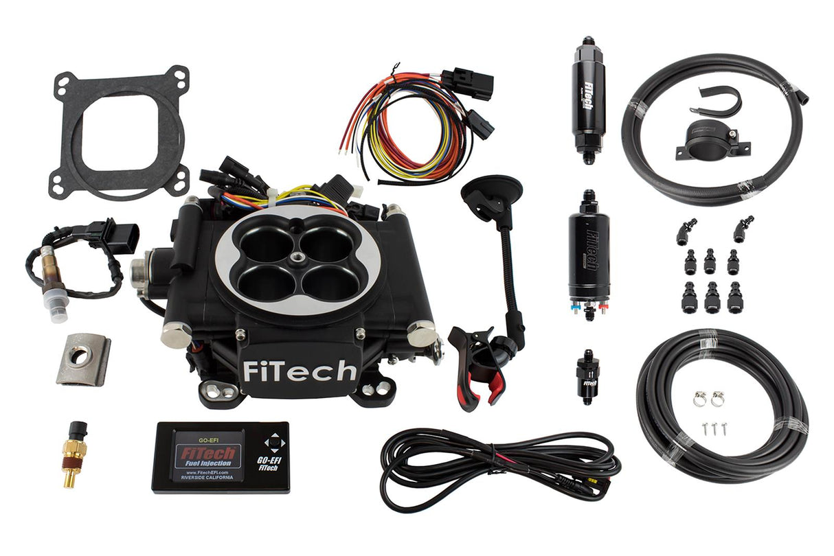 FITECH MASTER KIT GO EFI 4 600HP WITH INLINE PUMP BLACK