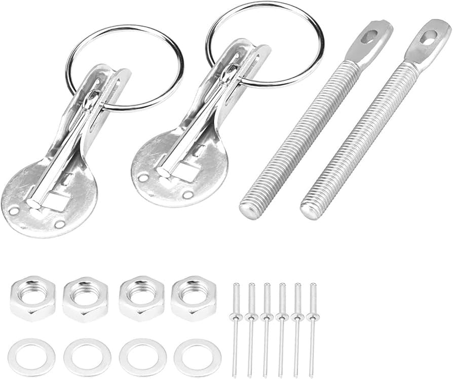 HOOD PIN KIT 2PCS - SILVER KIT
