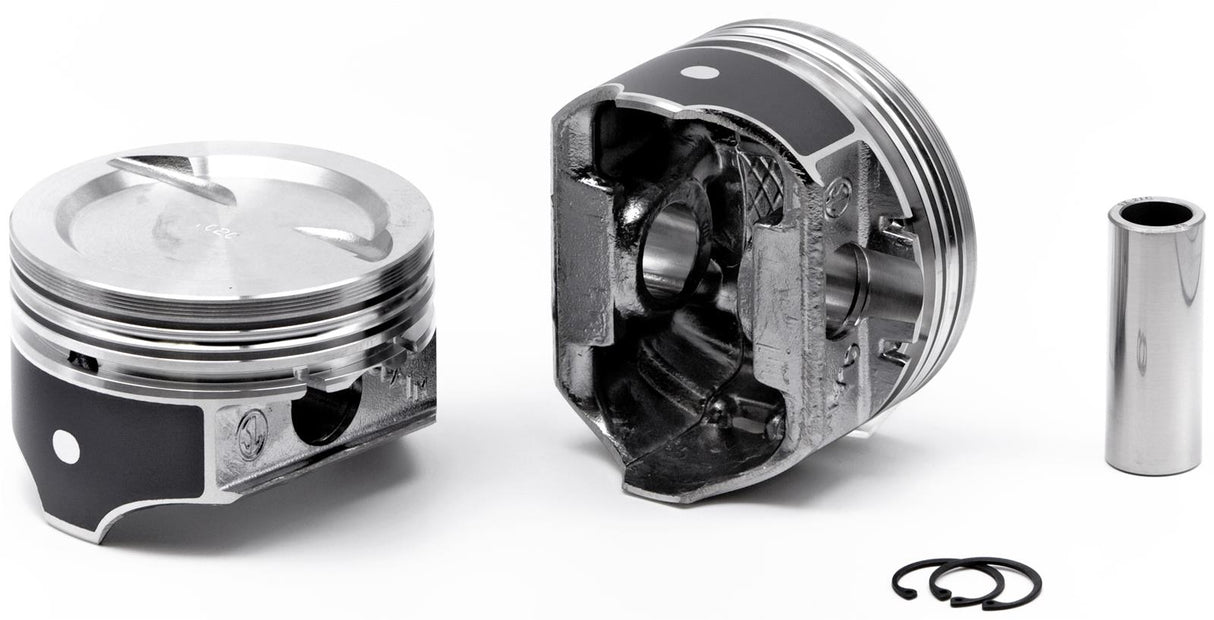 PISTON SET CHEV 383 4.030" HYPEREUTECTIC 5.7" ROD 18CC DISH